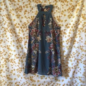 Flowy Blue Floral Dress